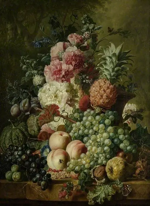 Fruit and flowers, by Paul Theodor van Brussel