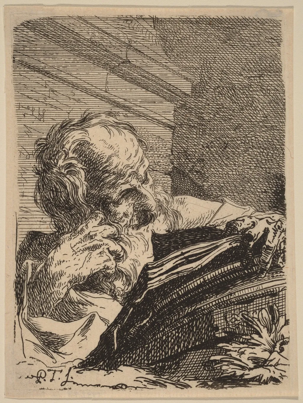 A Philosopher, by Paul Troger, ink, 1724