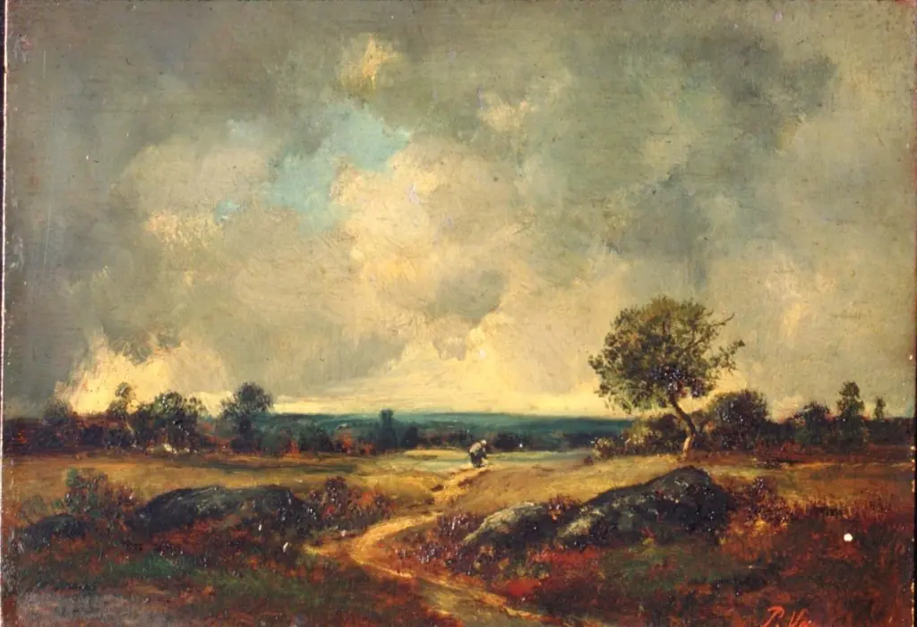 Landscape with Peasant Woman on a Path, by Paul Vernon