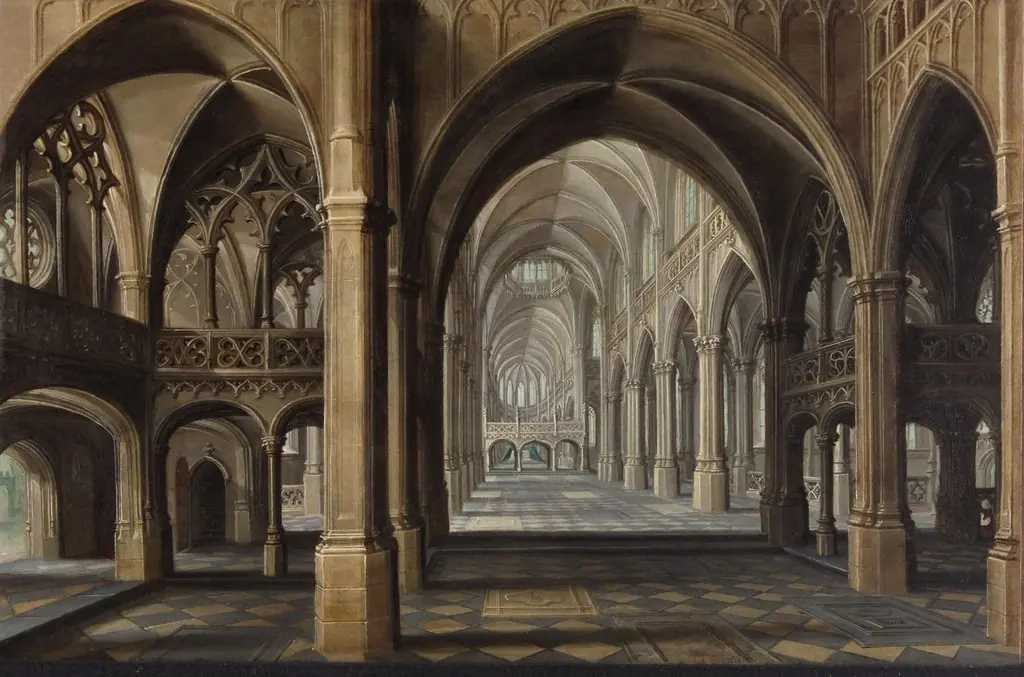 Interior of a Gothic Church, by Paul Vredeman de Vries