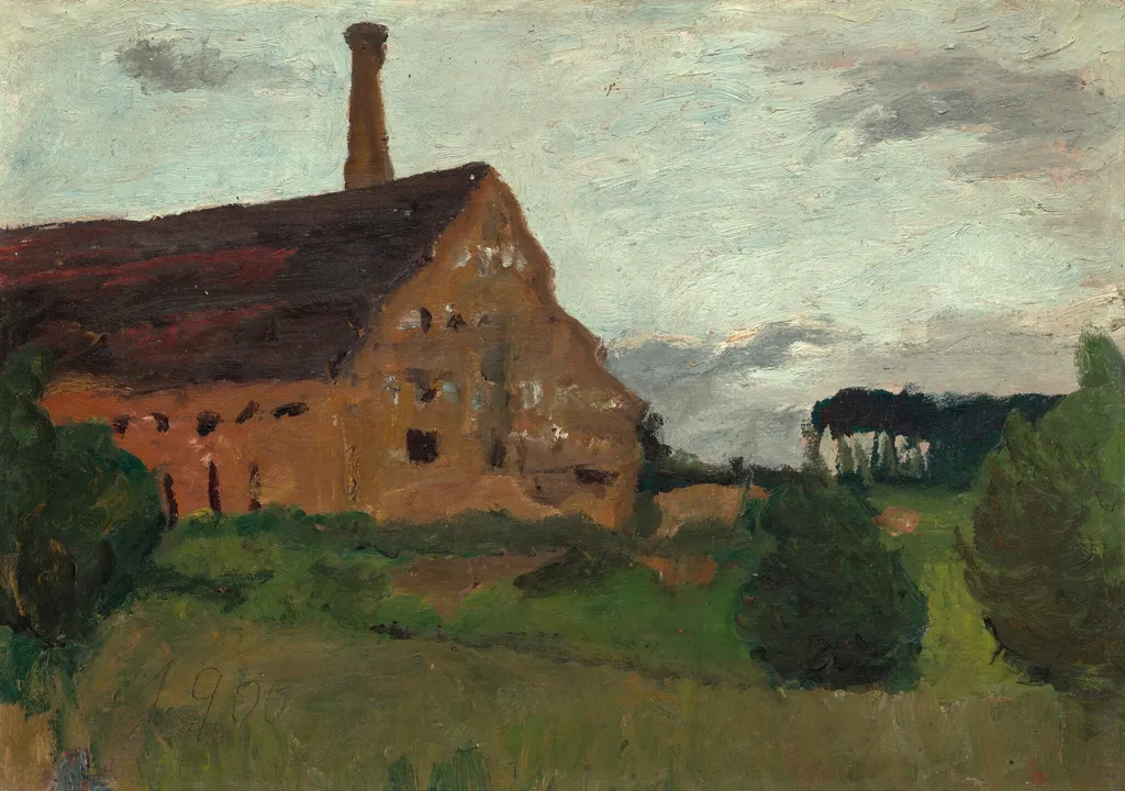 Old Factory, by Paula Modersohn-Becker, oil, 1900