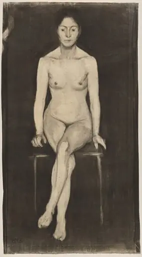 Seated Female Nude (Self-Portrait?), by Paula Modersohn-Becker