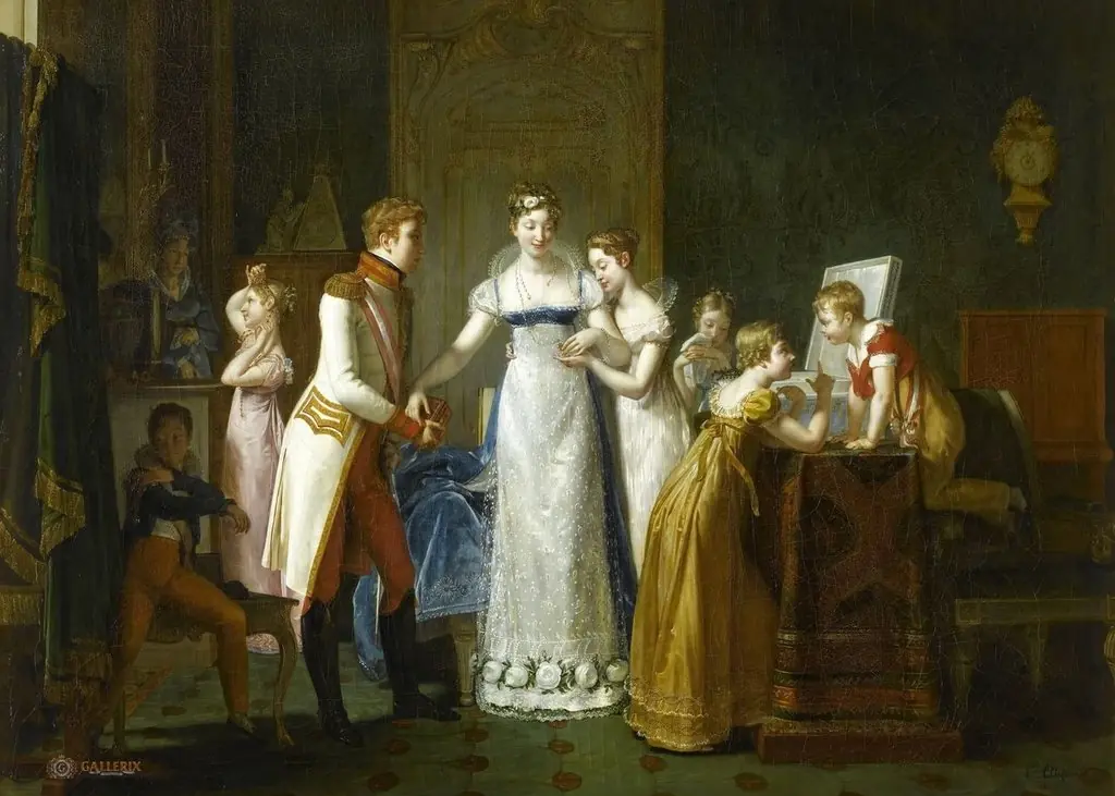 Marie-Louise of Austria Bidding Farewell to her Family in Vienna, by Pauline Auzou