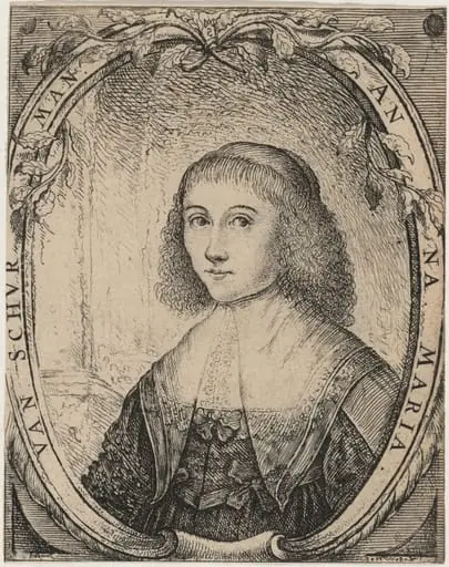 Anna Maria van Schurman, by Paulus Lesire