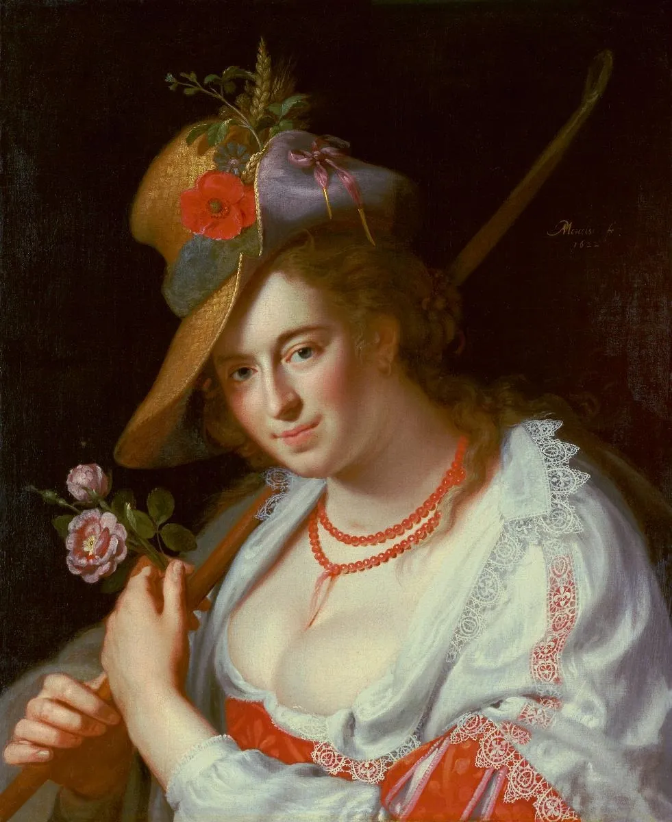 Eine Schäferin, by Paulus Moreelse, oil, 1622
