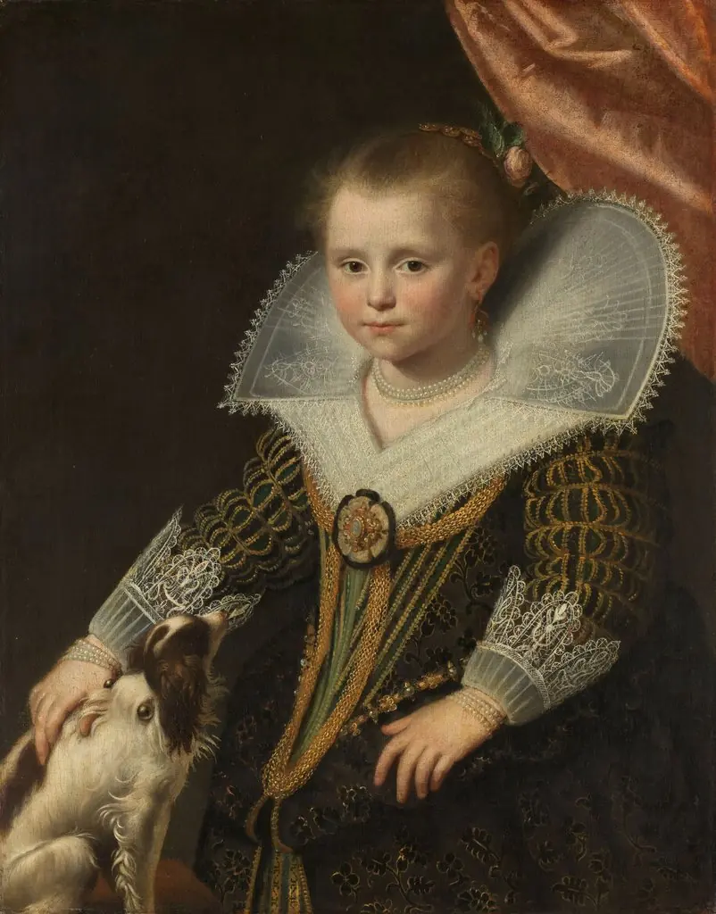 Portrait of a girl, known as 'The Little Princess', by Paulus Moreelse