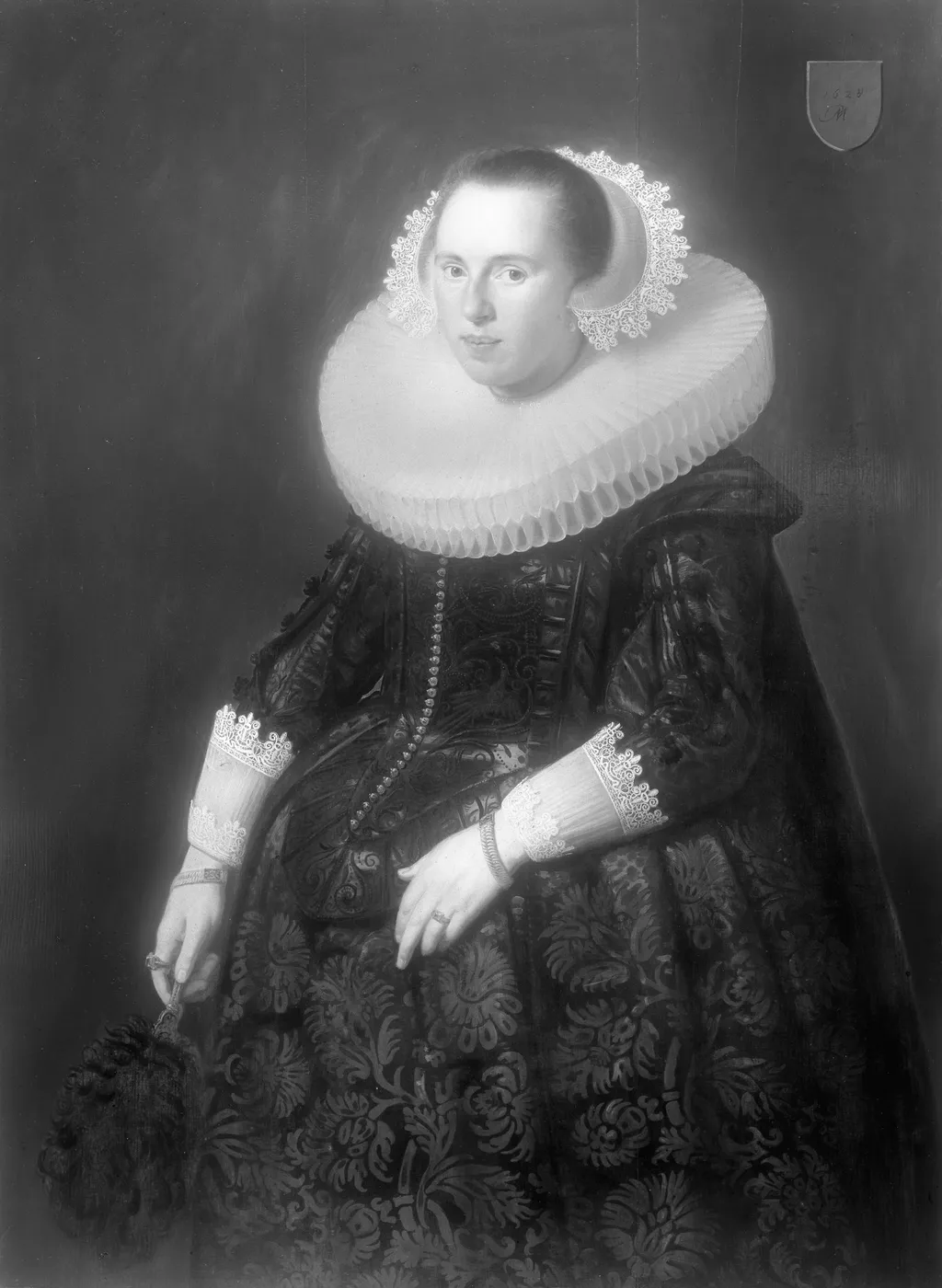 Portrait of a Young Woman, by Paulus Moreelse, paint, 1628