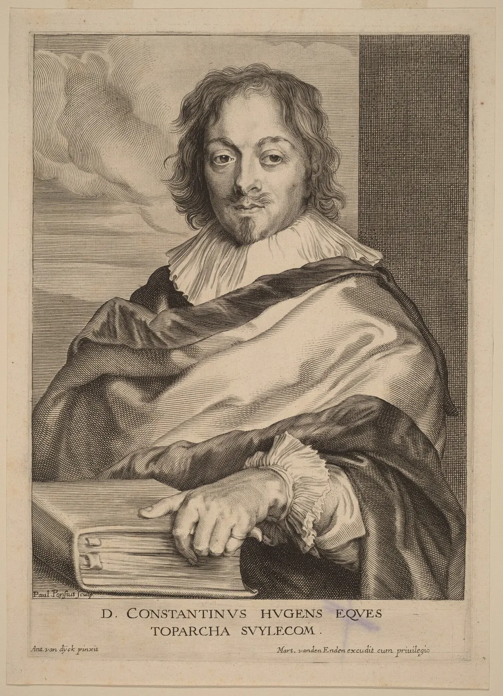 Constantijn Huygens, by Paulus Pontius, ink, 1631