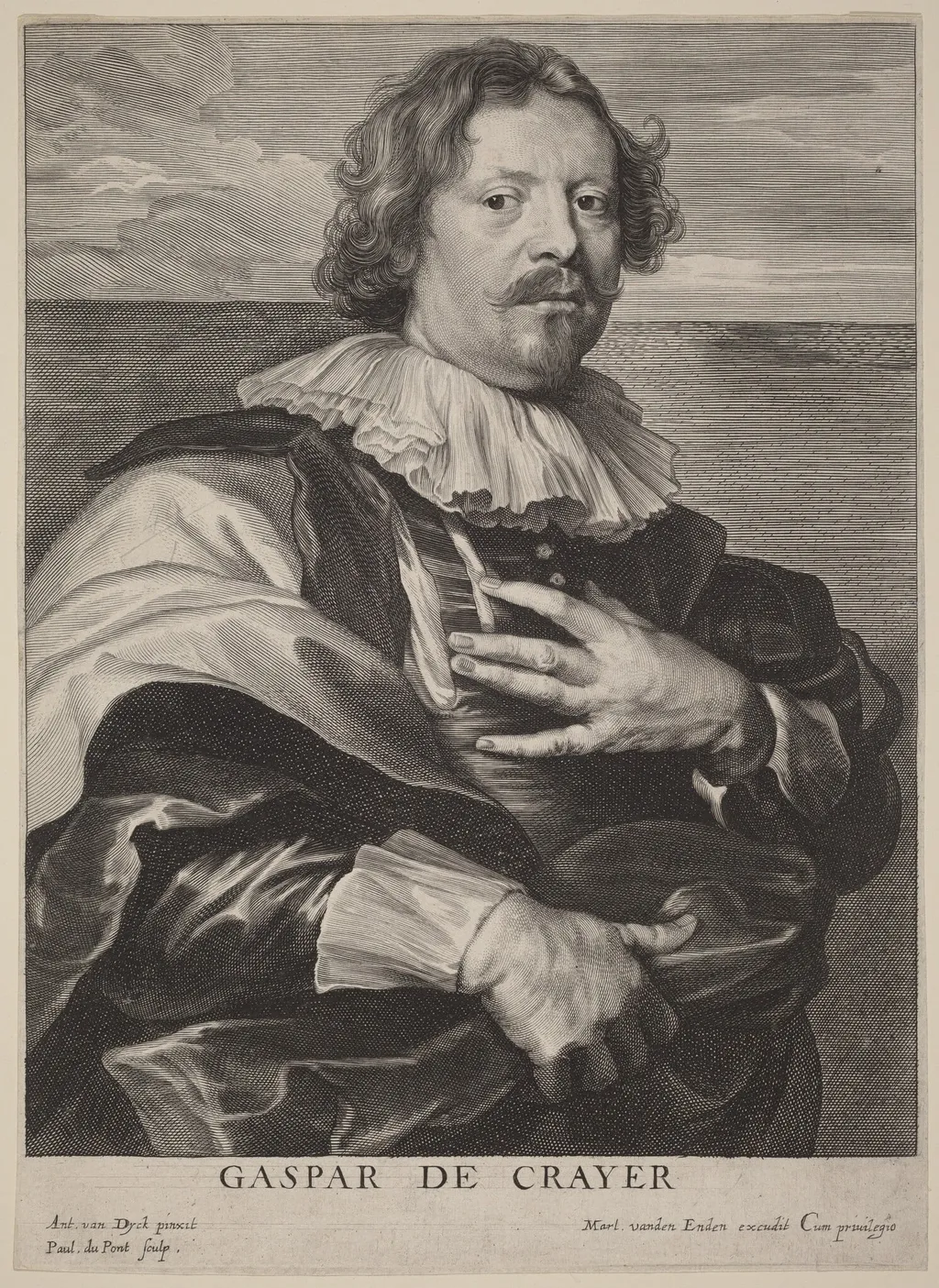 Gaspar de Crayer, by Paulus Pontius, ink, 1630