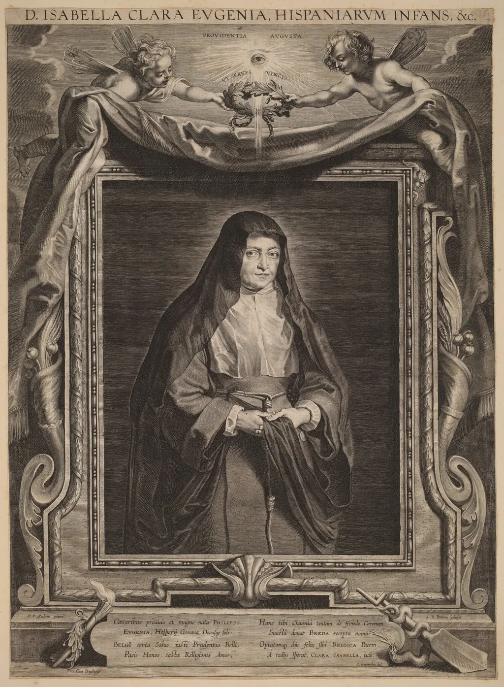 Isabella Clara Eugenia, Infanta of Spain, by Paulus Pontius, ink, 1630