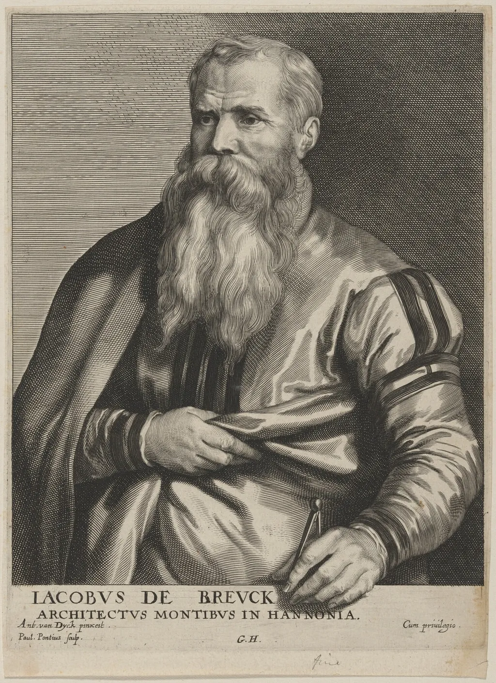 Jacobus de Breuck, Jr., by Paulus Pontius, ink, 1630