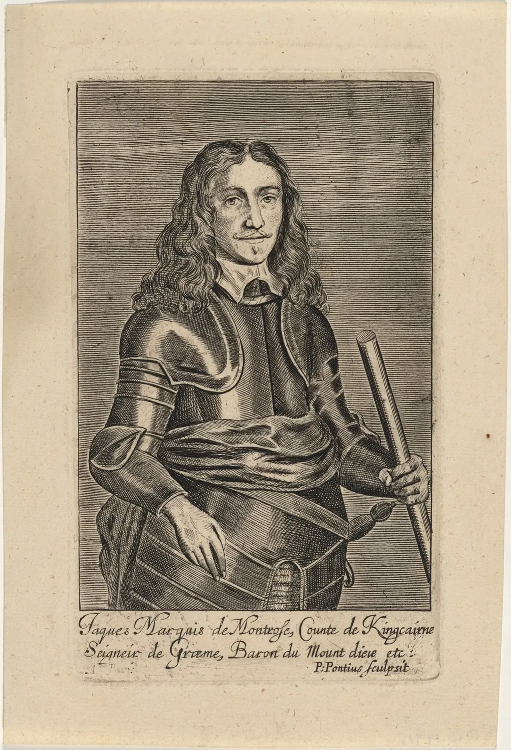 James Graham, First Marquess of Montrose, by Paulus Pontius, ink, 1630