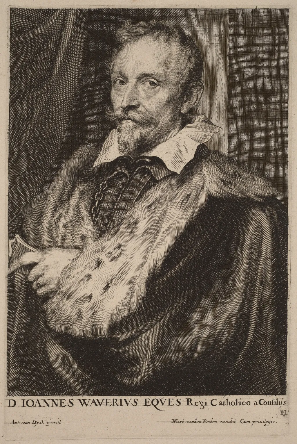 Jan van der Wouwer, by Paulus Pontius, ink, 1631
