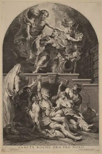 Jesus Christ Appearing to Saint Roch, by Paulus Pontius