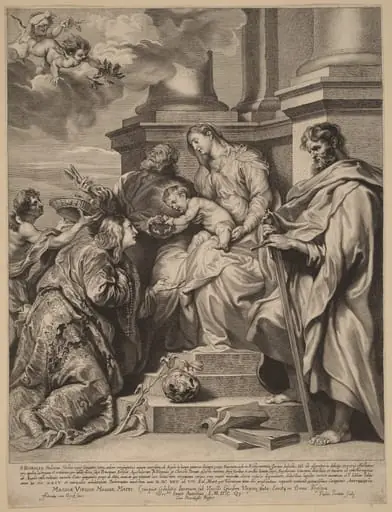 Saint Rosalia Crowned by the Child Jesus, by Paulus Pontius