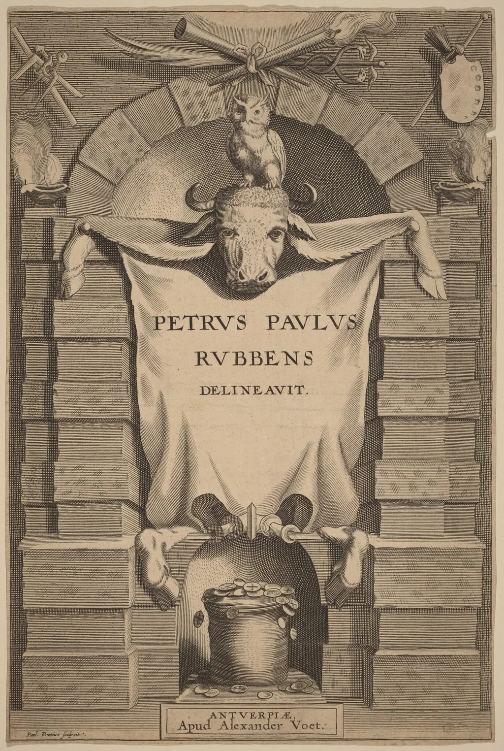 Title Page, by Paulus Pontius, ink, 1630