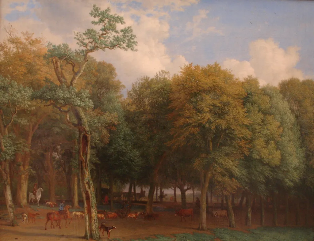 Departure to the Hunt, by Paulus Potter, oil, 1652