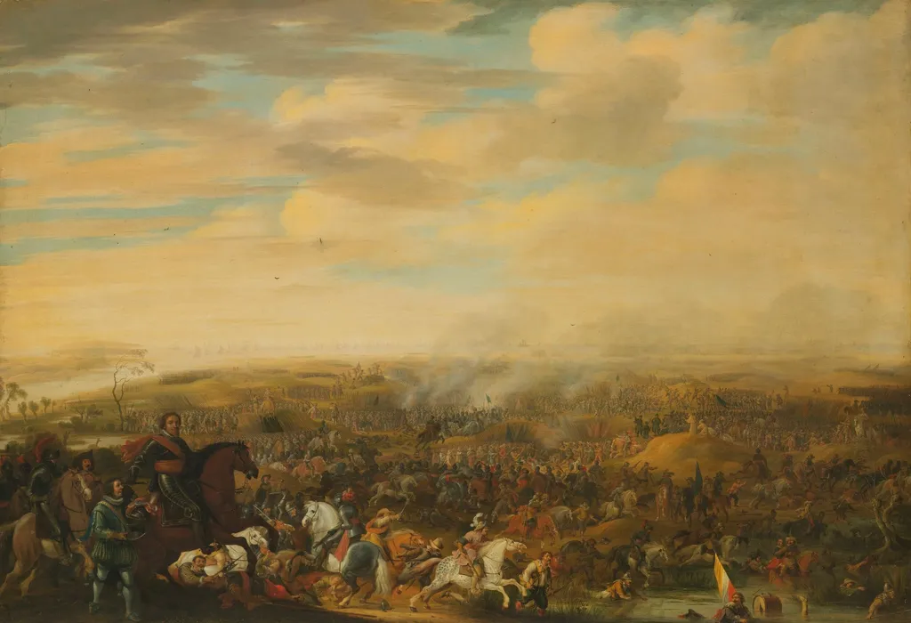 Prince Maurits at the Battle of Nieuwpoort, 2 July 1600, by Paulus van Hillegaert, oil, 1636