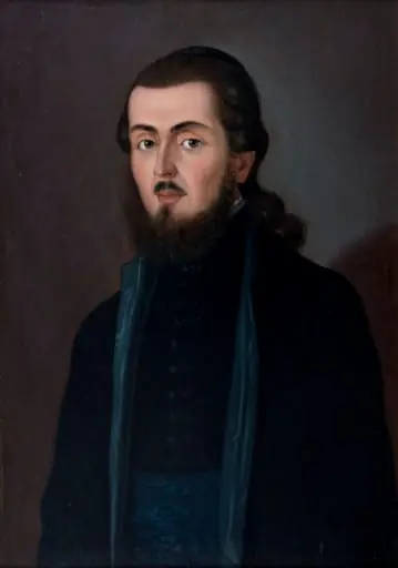Portret de preot, by Pavel Petrović