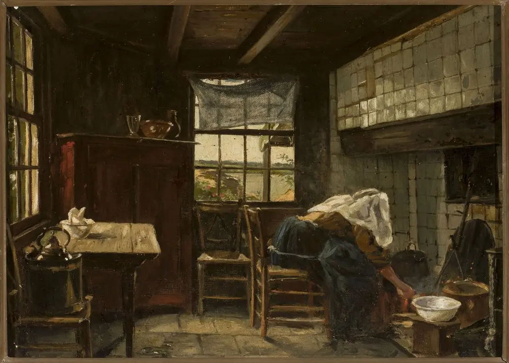 Finnish cottage interior, by Pavel Svedomsky