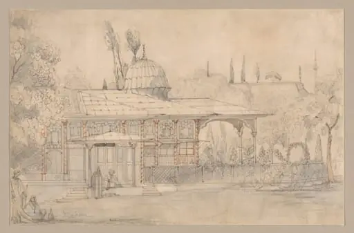 Pavilion Near a Mosque (recto)