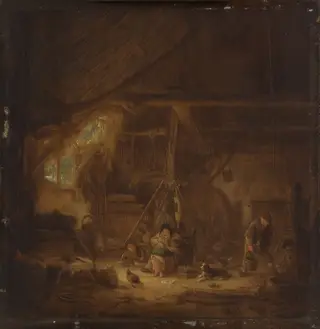 Peasants in a Barn