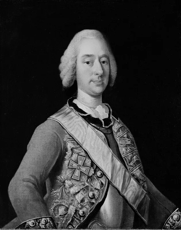 Andreas Hauch, kommandant på Kronborg, by Peder Als, oil, 1760