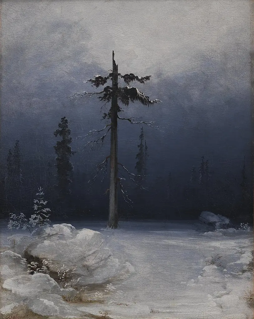 Tree in a Wintry Forest, by Peder Balke