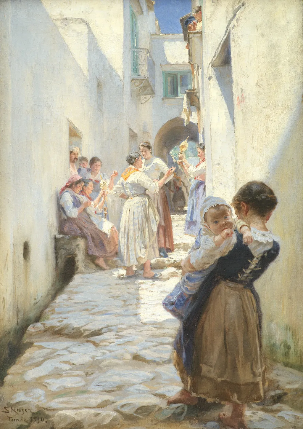 A Street in Torello, Italy, by Peder Severin Krøyer, oil, 1896