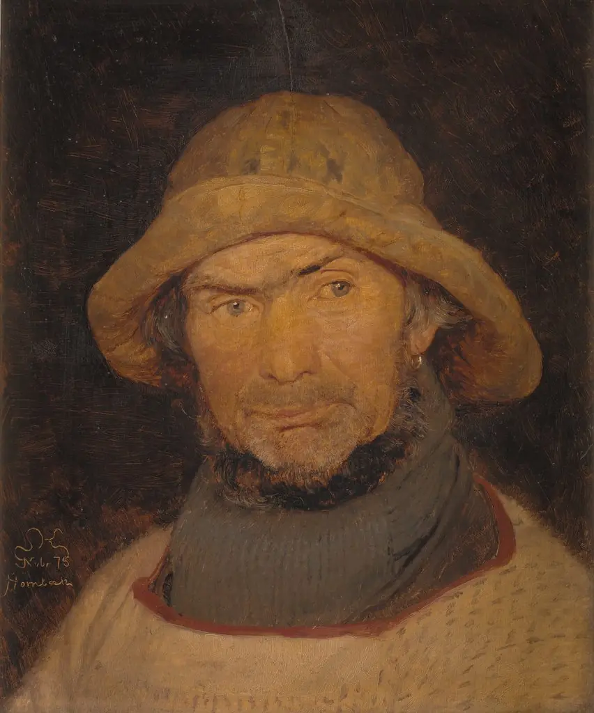 Portræt af en fisker fra Hornbæk, by Peder Severin Krøyer