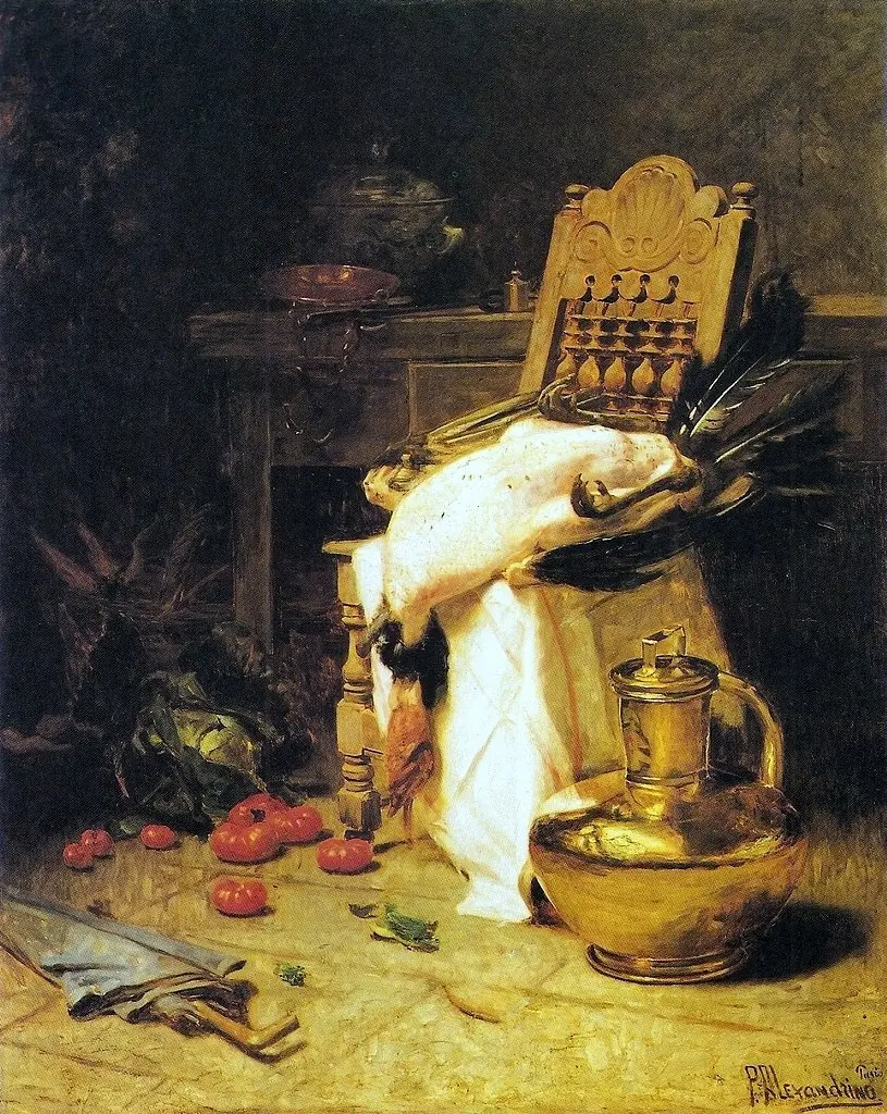 Plucked turkey, by Pedro Alexandrino Borges