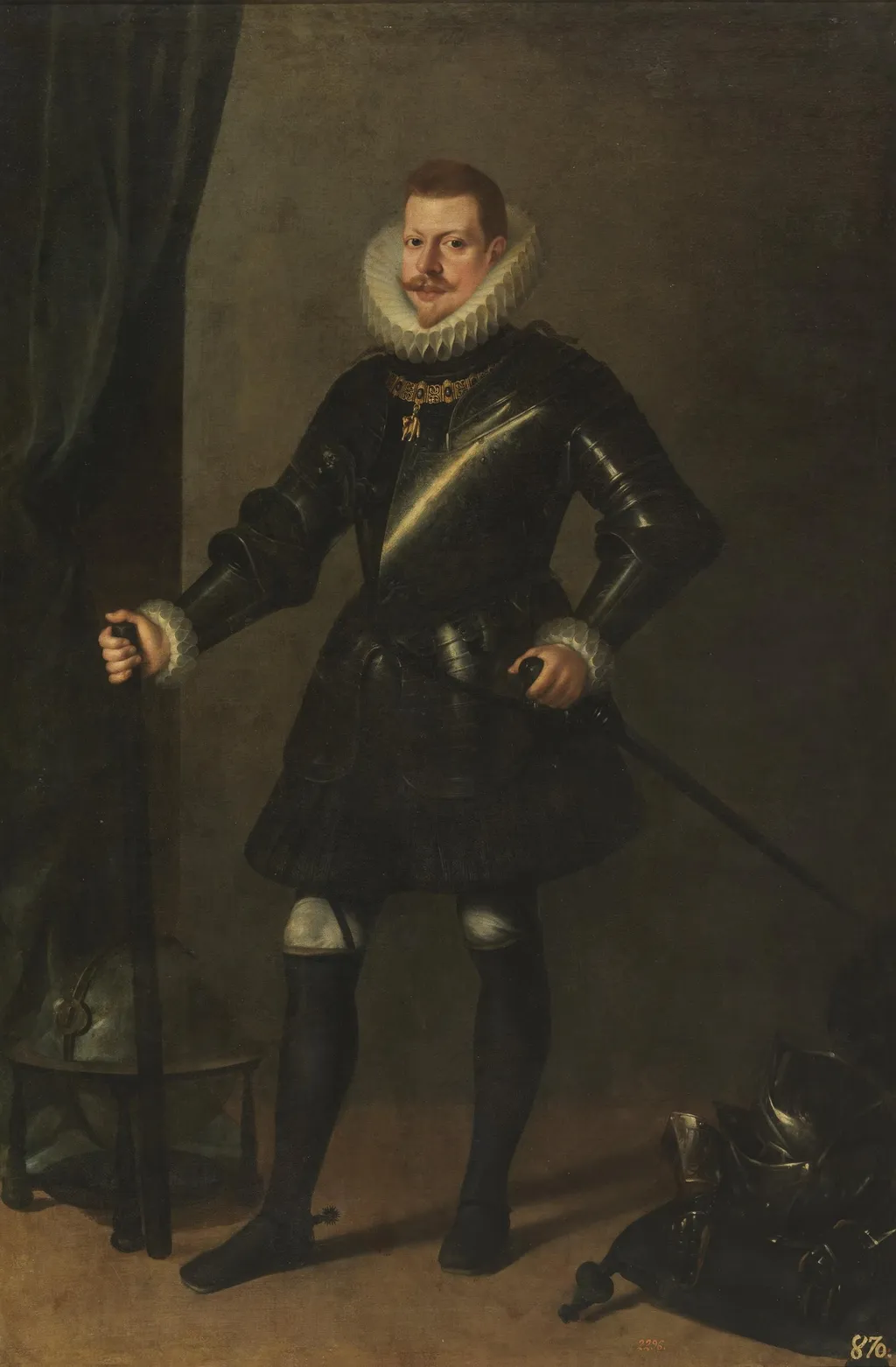 Philip III in Armour, by Pedro Antonio Vidal, oil, 1617
