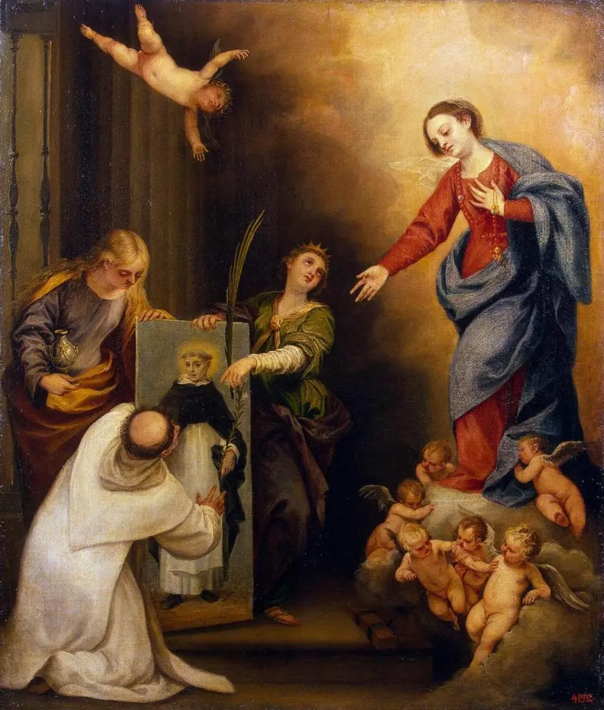 Appearance of Virgin to a Dominican Monk in Soriano, by Pedro Atanasio Bocanegra