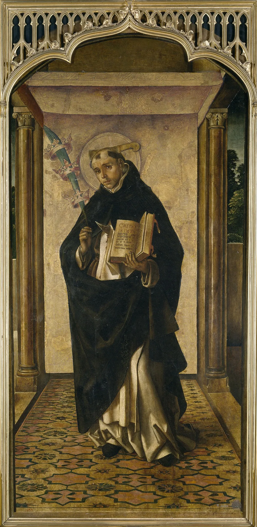 Saint Peter Martyr, by Pedro Berruguete, oil, 1497