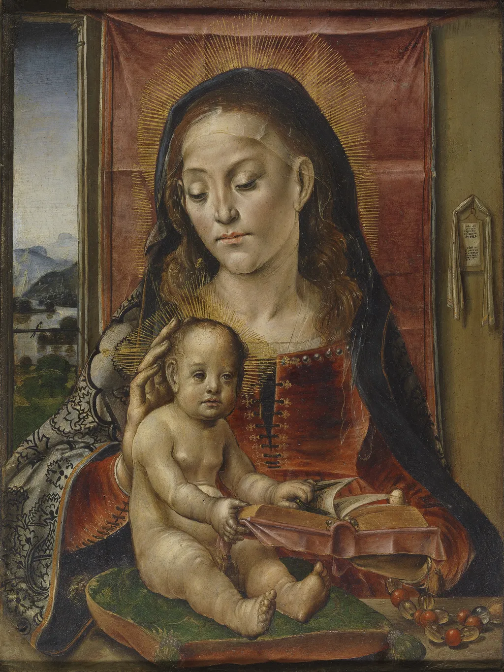 The Virgin and Child, by Pedro Berruguete, mixed, 1490