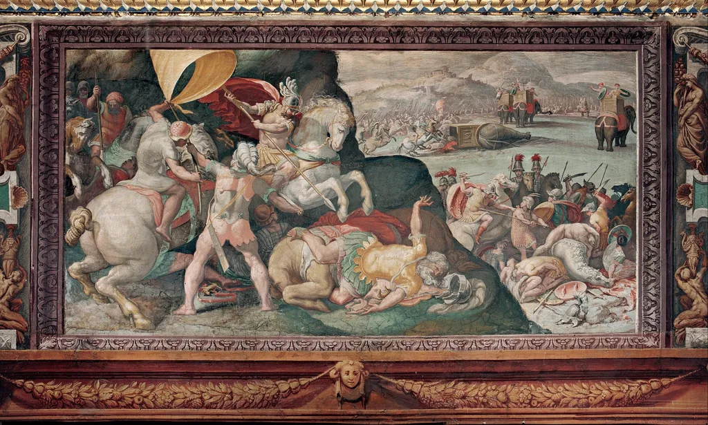 Battle of Zama, by Pedro de Rubiales, fresco