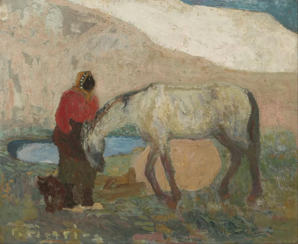 Lavanderas en los médanos o Los amigos, by Pedro Figari, unspecified, 1500