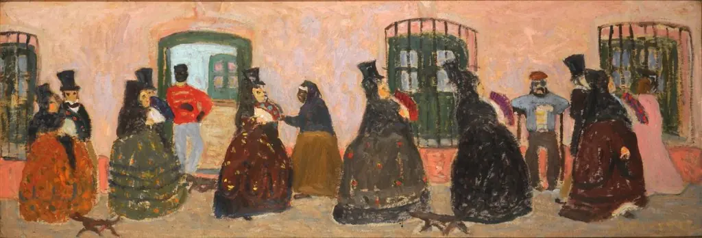 Mass departure, by Pedro Figari