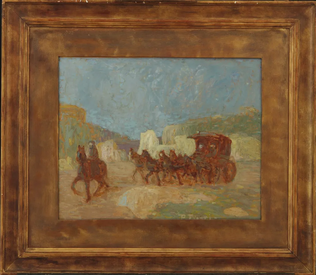 Una diligencia, by Pedro Figari, unspecified, 1500