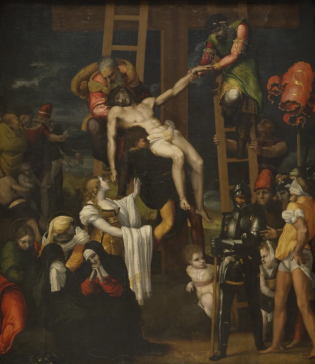 The Descent from the Cross, by Pedro Machuca, oil, 1547