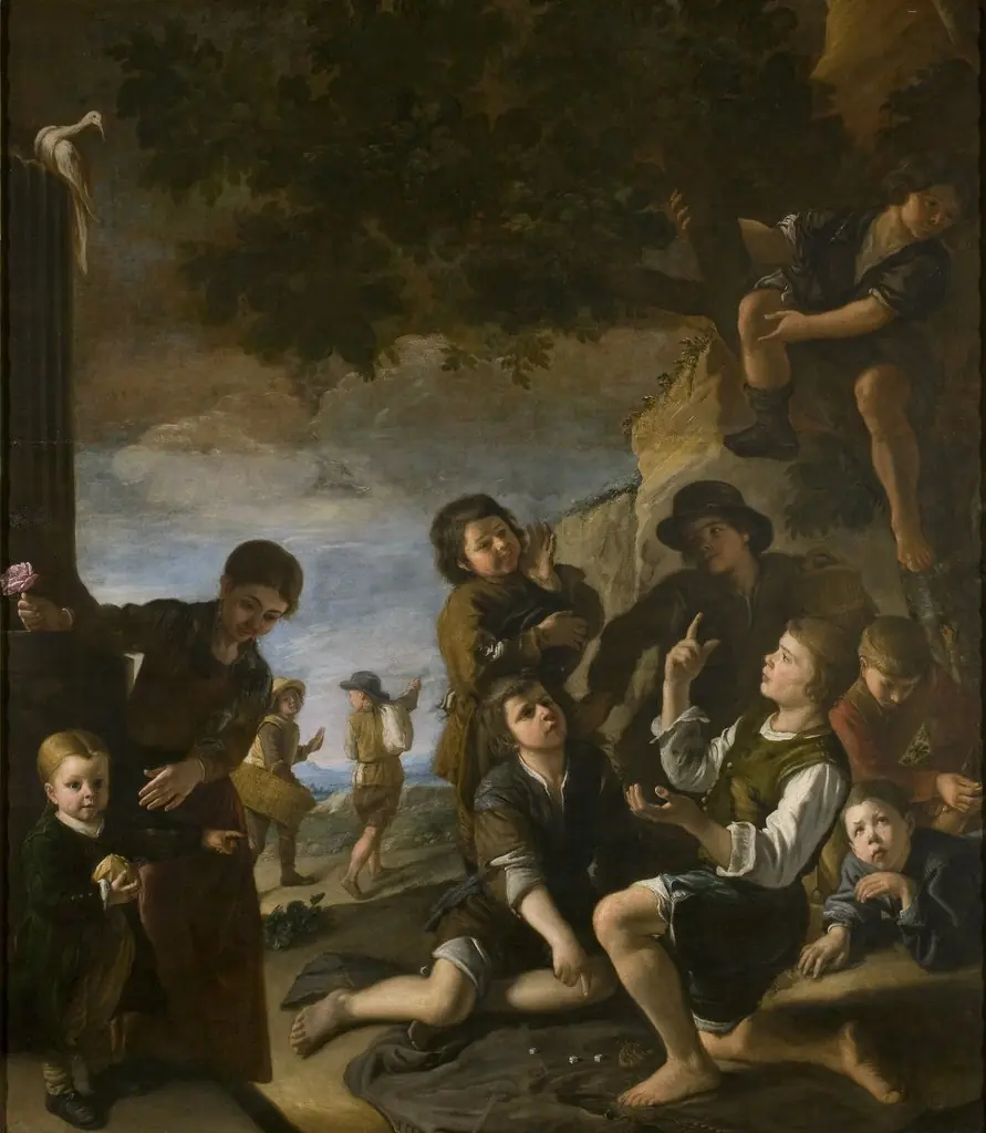 Niños jugando a los dados, by Pedro Nuñez de Villavicencio