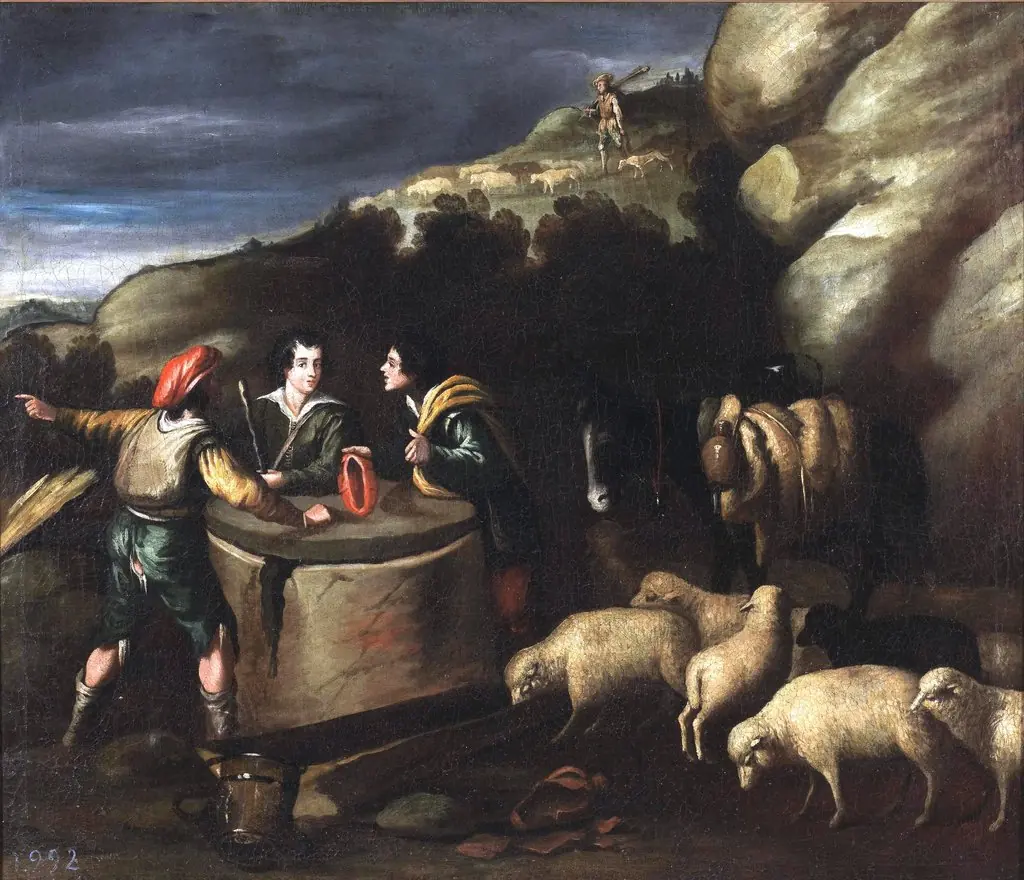 Jacob en el pozo, by Pedro Orrente