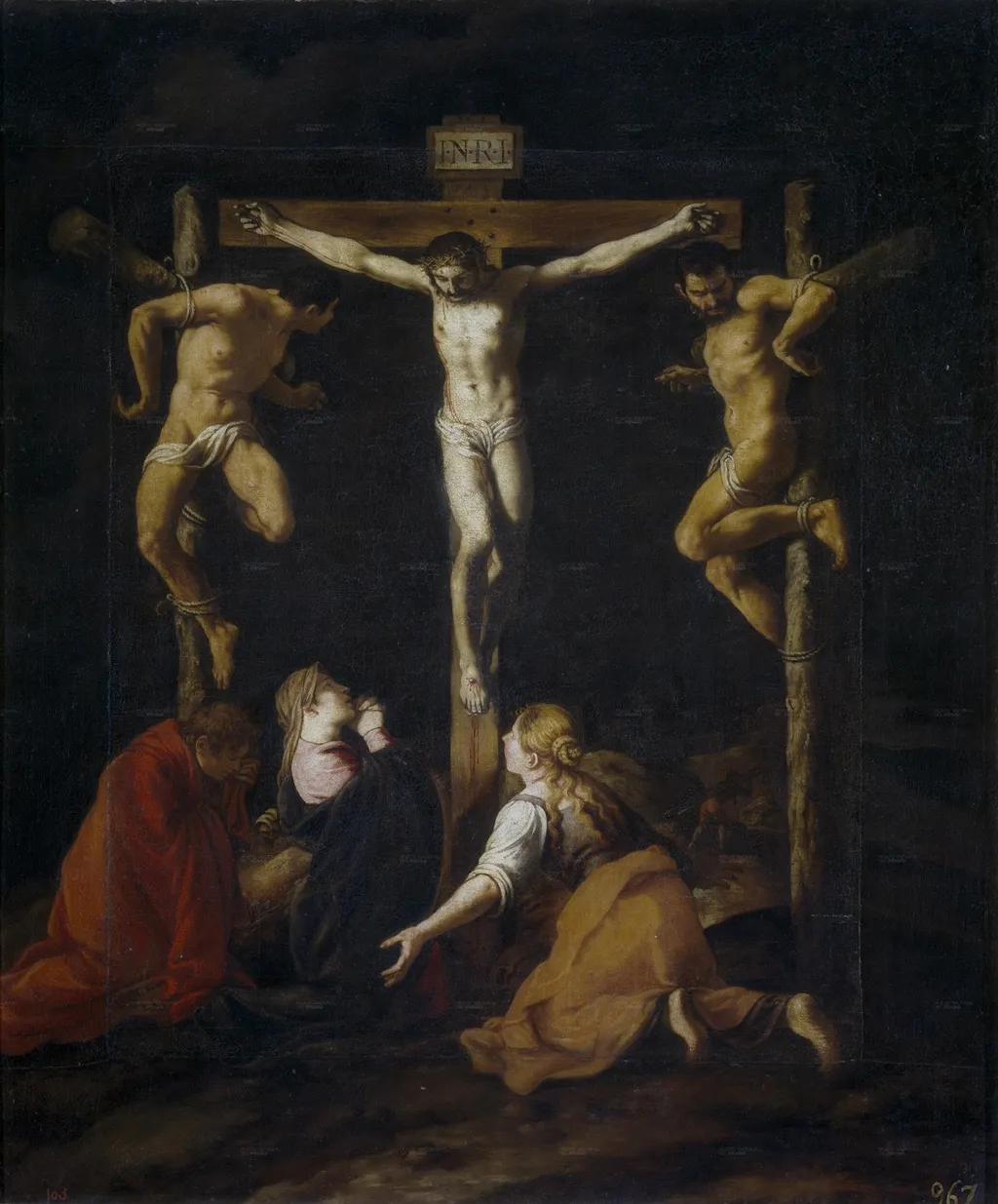 The Crucifixion, by Pedro Orrente, oil, 1630