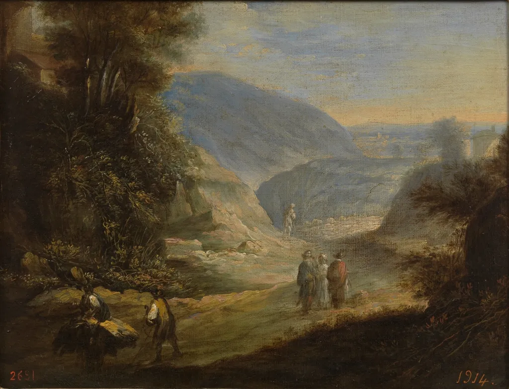 Landscape, by Pedro Rodriguez de Miranda, oil, 1740