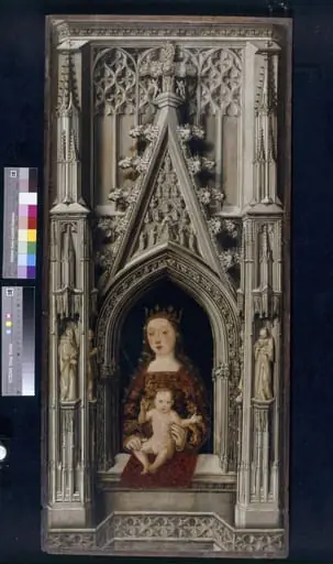 The Virgin and Child in a Gothic architectural setting, by Pedro Sanchez