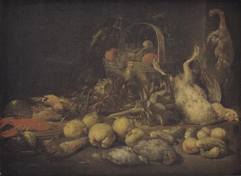 Still Life with Fruit and Birds, by Peeter Gijsels