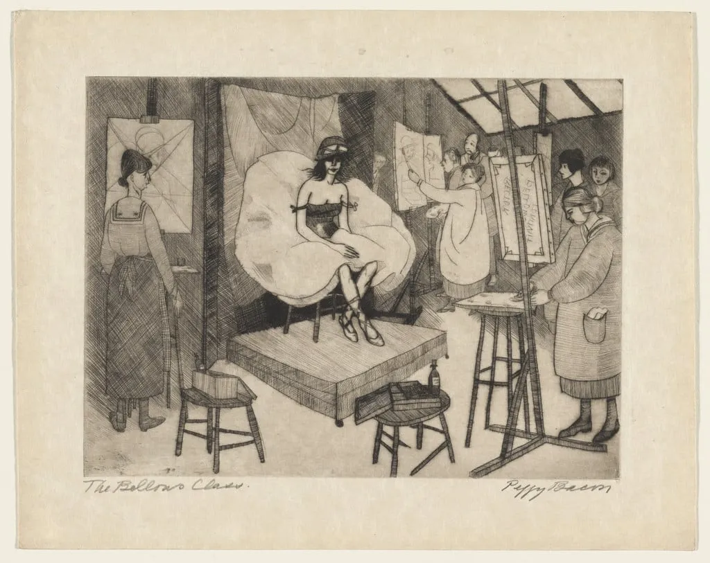 Untitled, by Peggy Bacon, ink, 1918