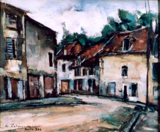Peisaj citadin (Stradă din Senlis), by Gheorghe Petrașcu