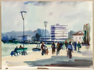 Peisaj cu noul hotel