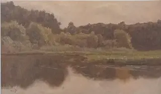 Pejzaż ze stawem